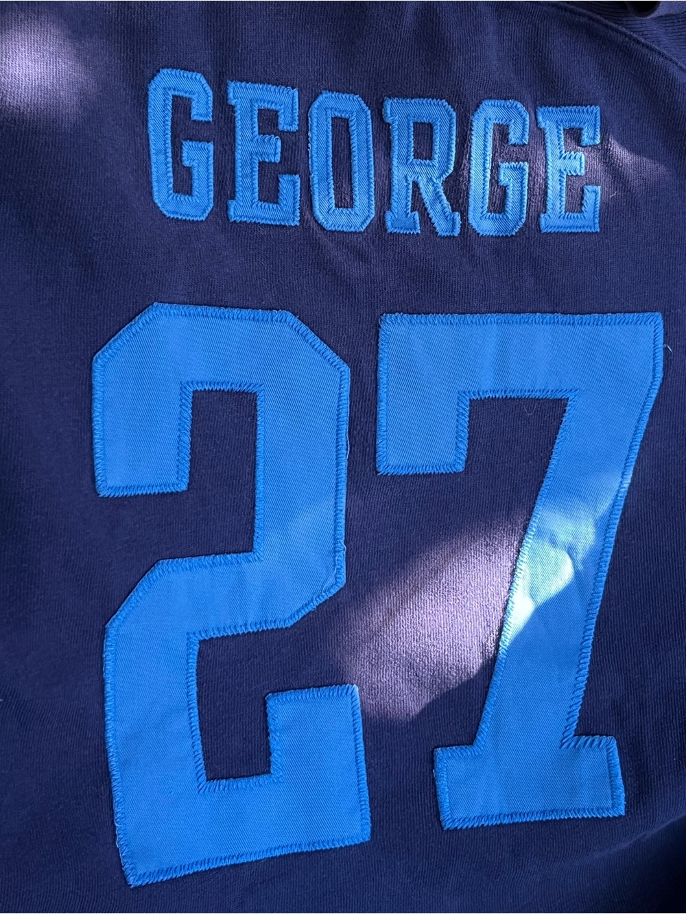 NFL Men's Navy Tennessee Titans Cotton Jersey Shirt 27' GEORGE XL